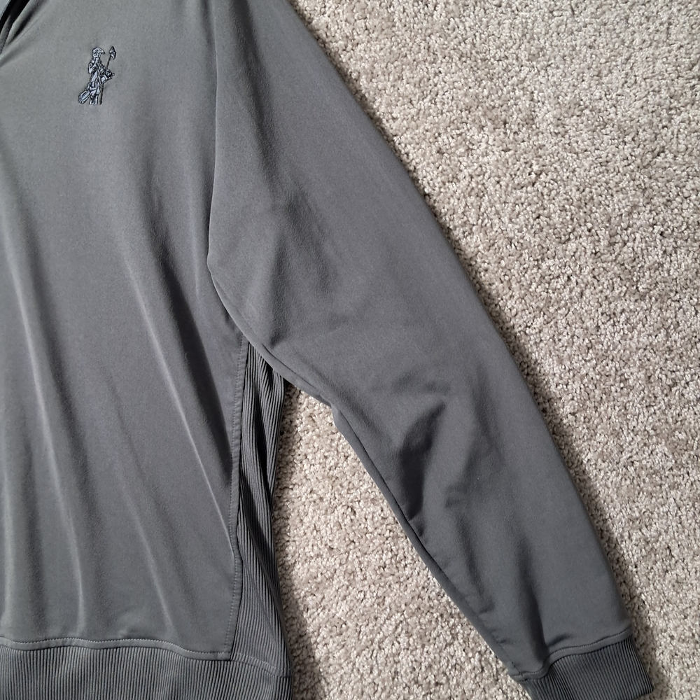 Adidas Mens Medium Gray Zip Up Sweater - Picture 3 of 14